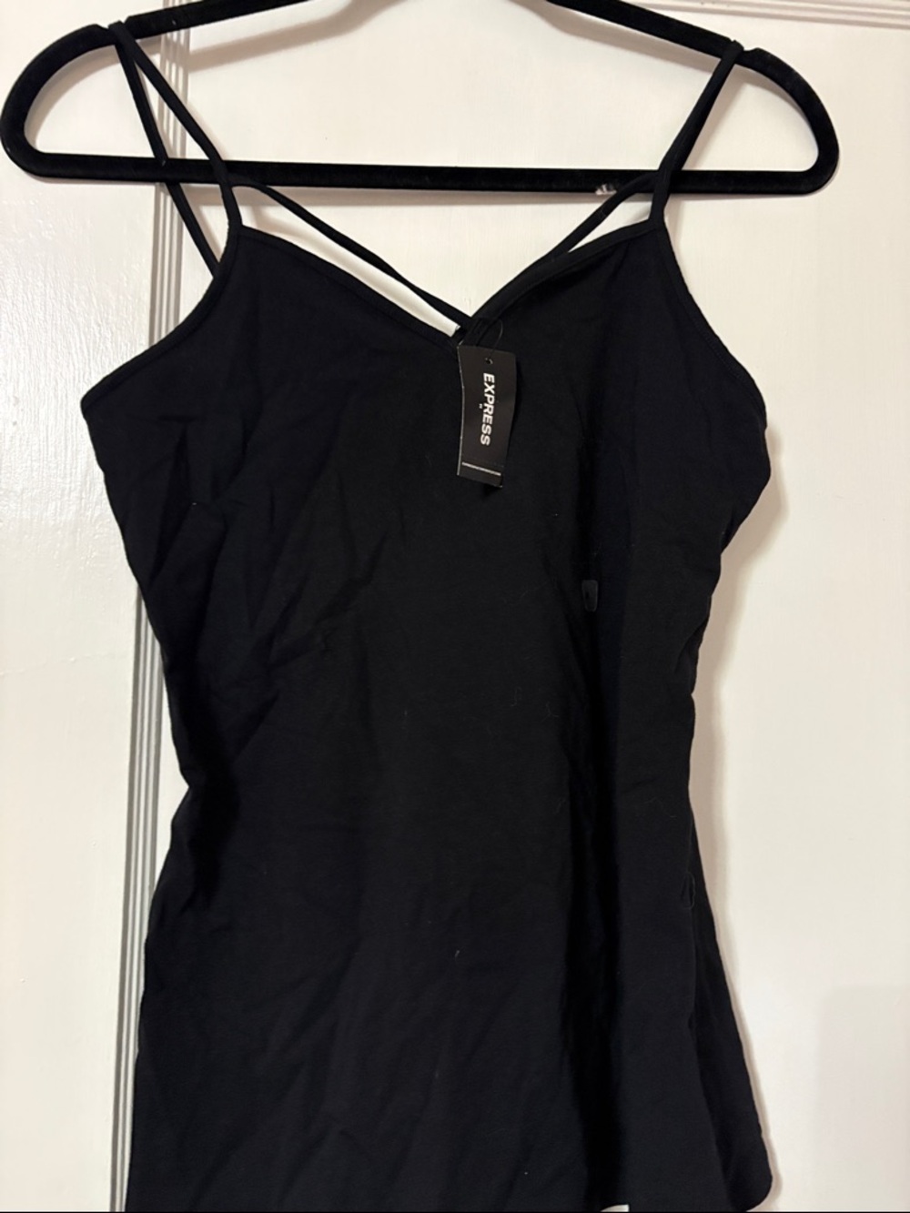 Express Black Double-Strap V-Neck Camisole